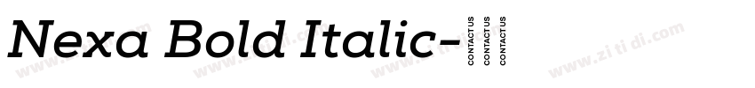 Nexa Bold Italic字体转换